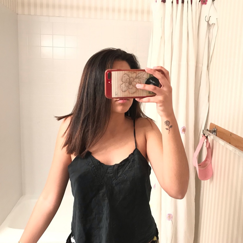 Vintage sexy lace tang top